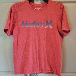 Hurley Light Red Short Sleeve Tee Shirt